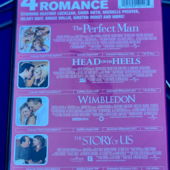 4 Movie Marathon - The Perfect Man. Head over Heel. Wimbledon. The Story of Us - Picture 2 of 2
